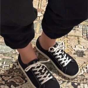 GROUNDIES BROOKLYN Canvas Low Sneaker - BLACK Sz. 43, like new